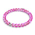Magenta | Silber | Meerjungfrau Glasperlenarmband